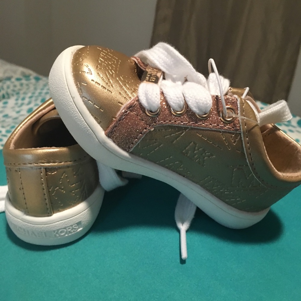 Baby gold sneakers. 5-months